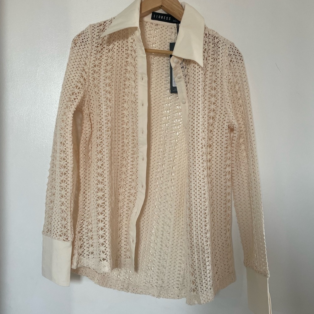 Lioness Cream Button Down Shirt